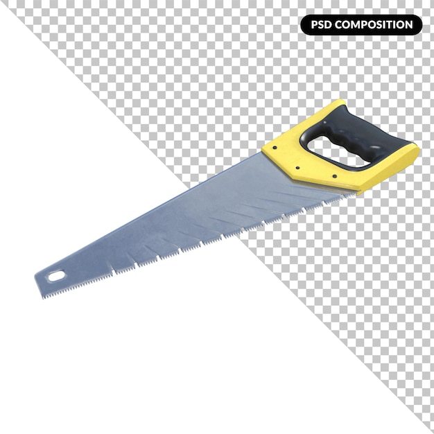 PSD hand saw isolated 3d