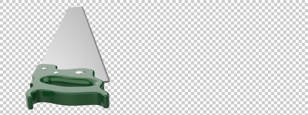 PSD hand saw isolated on transparent background 3d rendering illustration