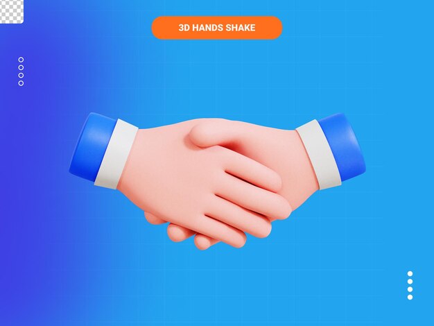 Hand shake 3d icon