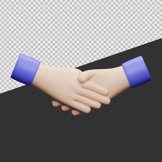 Hand Shake 3d Ilustracje Biznesowe