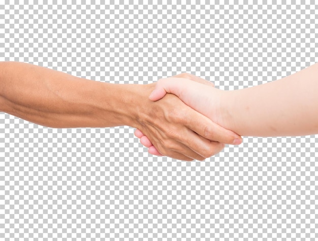 PSD hand shaking isolated