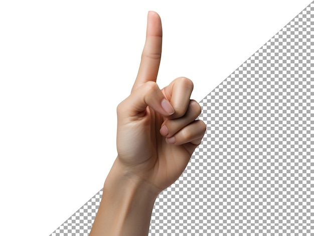 Hand sign with transparent background