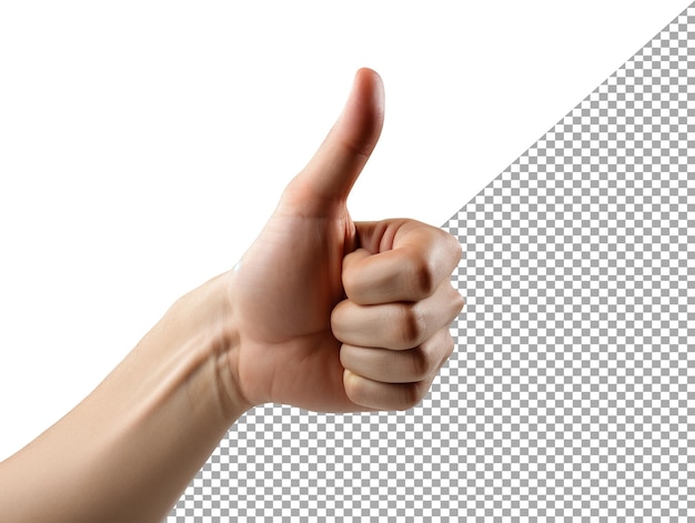 PSD hand sign with transparent background