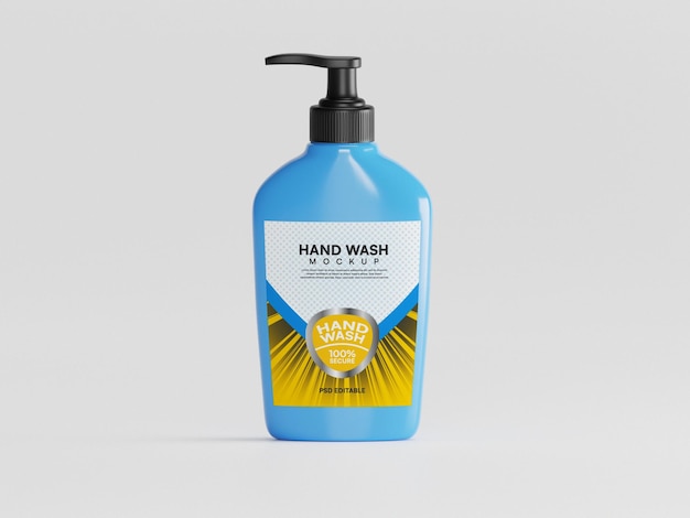 Hand wash bottle spray mockup