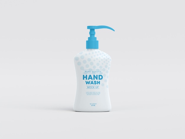 hand wash pump dispenser bottle mockup