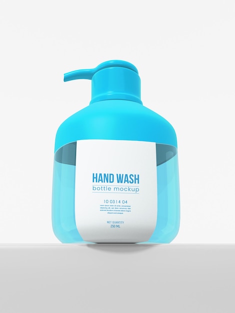 hand wash pump dispenser bottle mockup