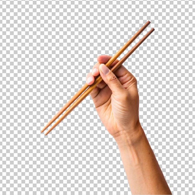 PSD hand with chopsticks and sushi