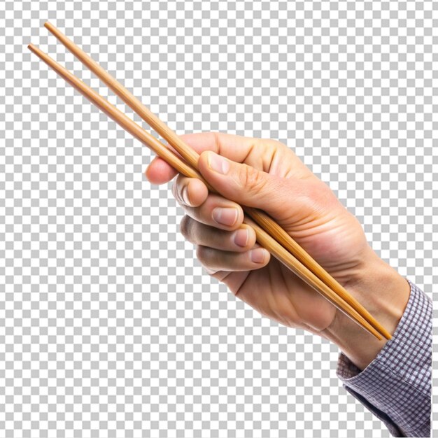 PSD hand with chopsticks and sushi