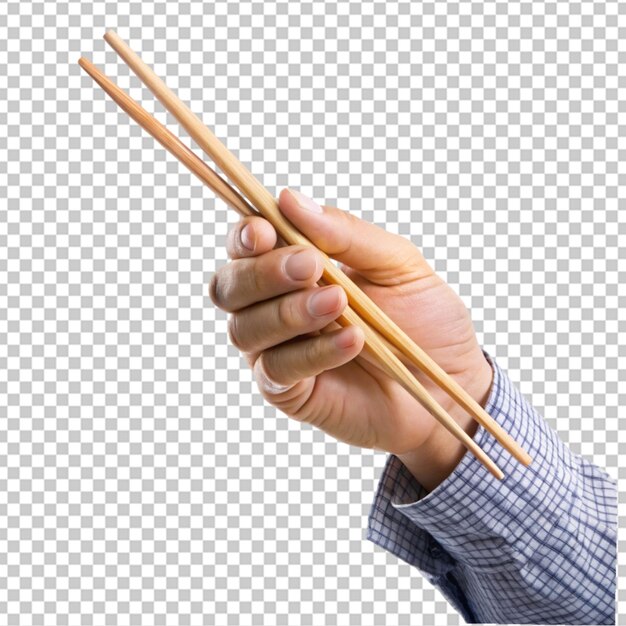 PSD hand with chopsticks and sushi