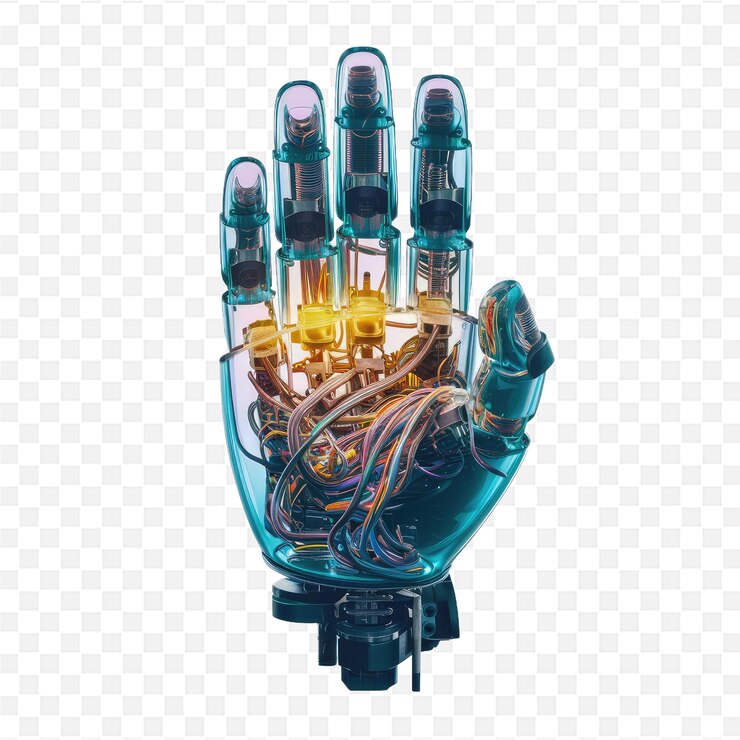 PSD a hand with a green arm that says quot cyber cybernet quot