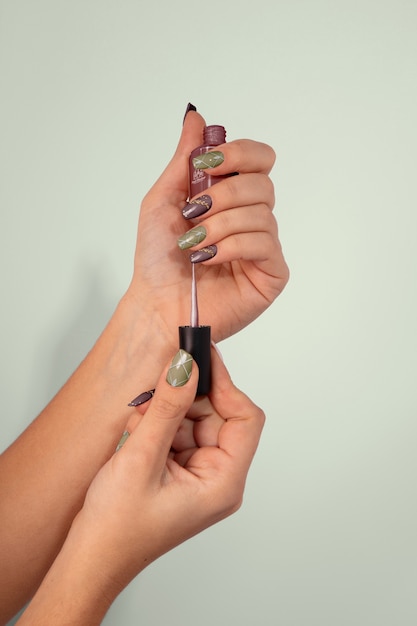 hand with nails mockup