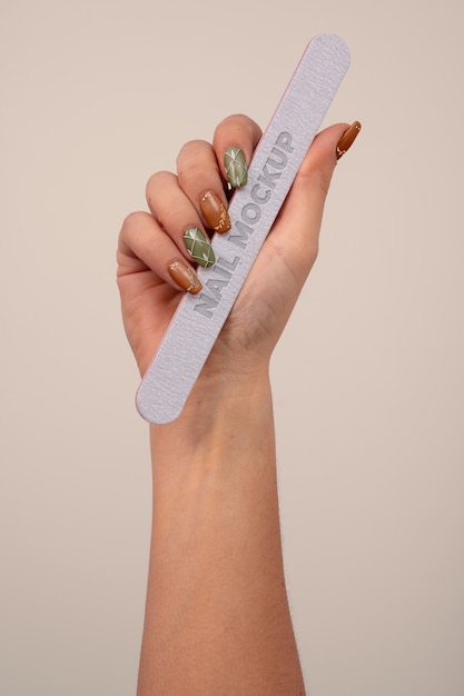 hand with nails mockup