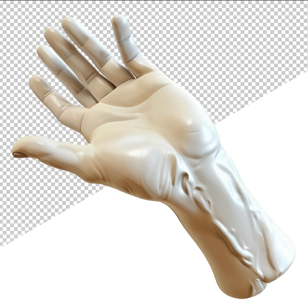 PSD a hand with a white glove that says hand on it