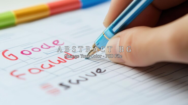 PSD hand writing on paper