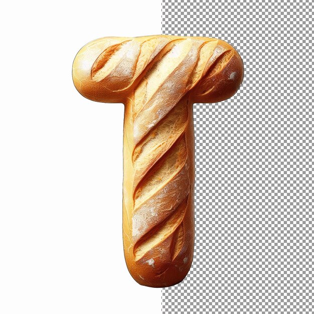 Handcrafted bread typeface illustration png