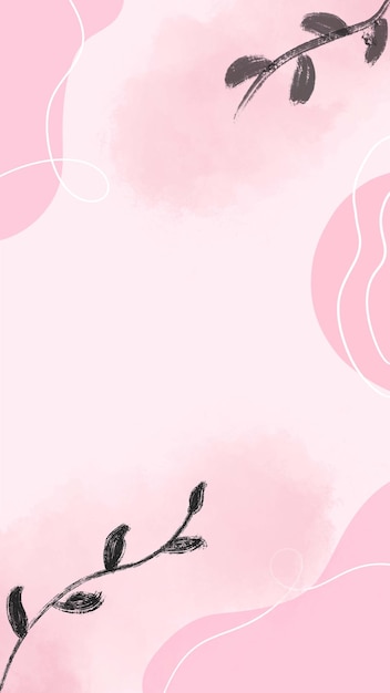 PSD handdrawn pink background with a whimsical touch