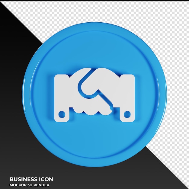 Handdruk Zakelijke Pictogram 3D Render Illustratie