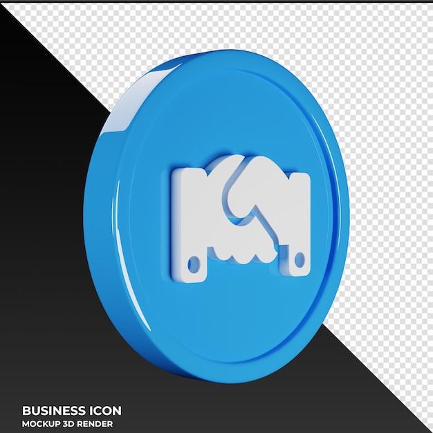 Handdruk Zakelijke Pictogram 3D Render Illustratie