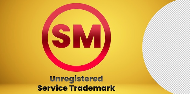 PSD handelsmerk symbool logo. handelsmerk teken cirkel op transparante achtergrond