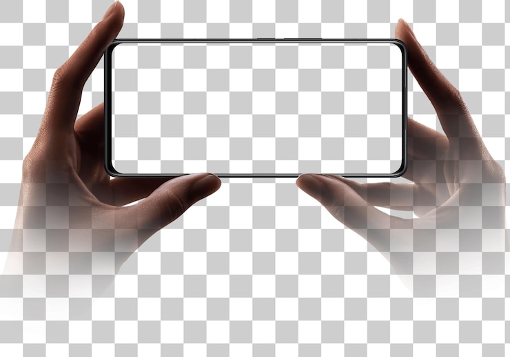 PSD handen met smartphone