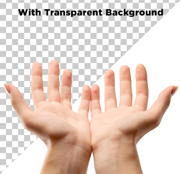Handen open gebaar Islamitische Dua Gebed PNG PSD Transparante achtergrond