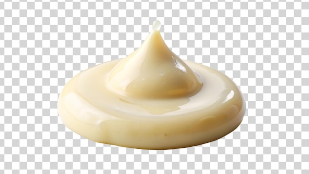 PSD handful of mayonnaise isolated on transparent background