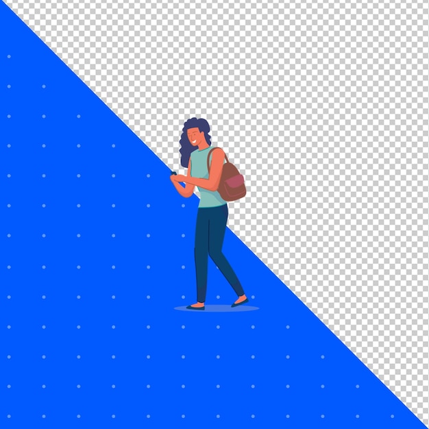 Handgetekende illustratie Platte vector van Human voor profiel avatars en projecten PNG Transparent BG