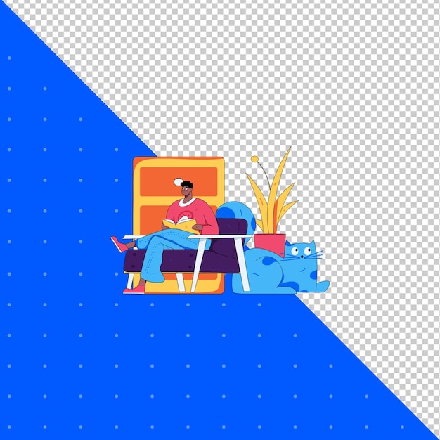 Handgetekende illustratie Platte vector voor werk Kantoor Bedrijven en projecten PNG Transparante achtergrond