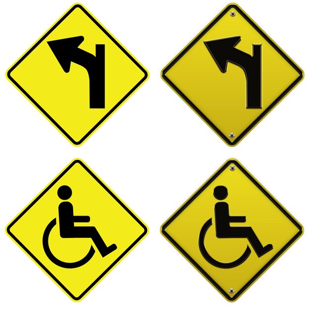 PSD handicap warning sign