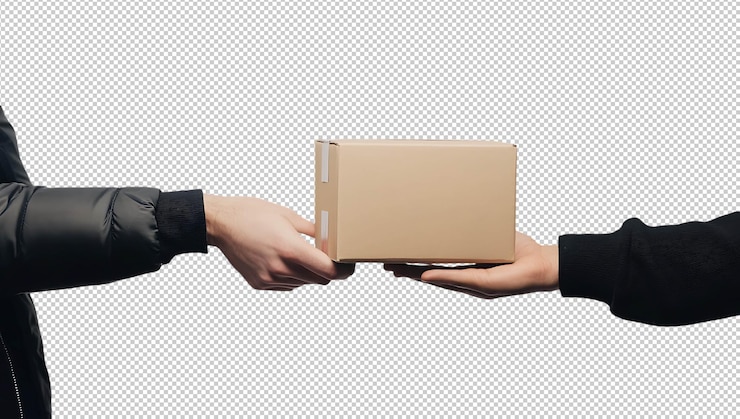 PSD handing over a package