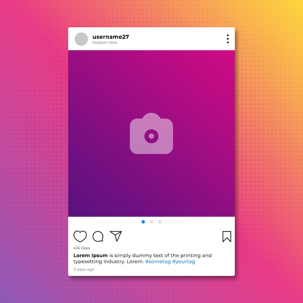 Handle Mockup Design voor Instagram