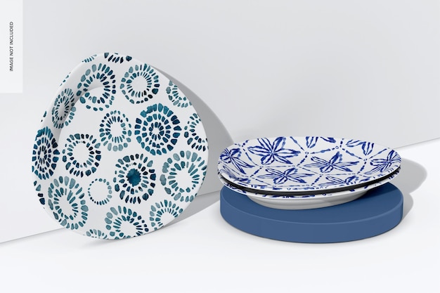 handmade ceramic plate mockup