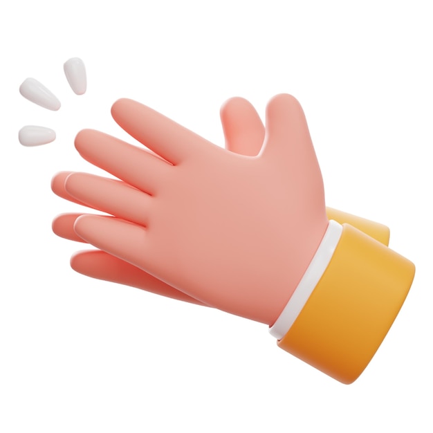hands clapping 3d icon for hand gesture