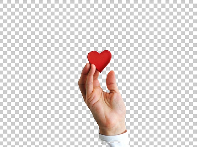 PSD hands heart on transparent background