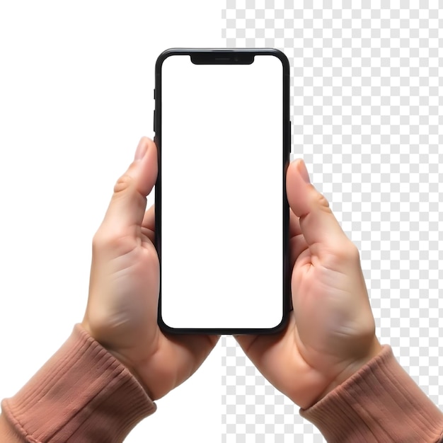 hands holding a smartphone