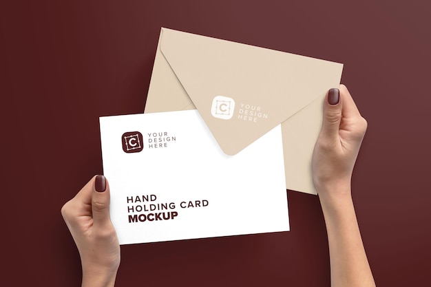 Hands Holding x5 and Envelope 