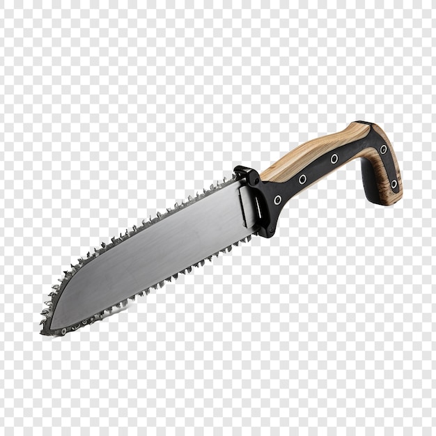 PSD handsaw isolated on transparent background