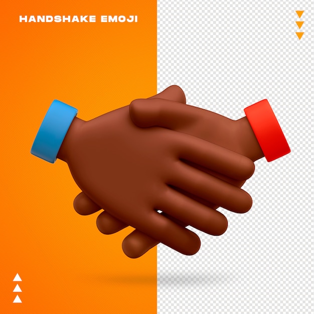 Handshake emoji isolated