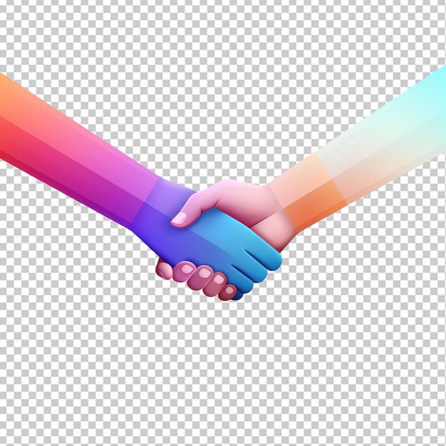 PSD handshake icon concept of partnership agreement png