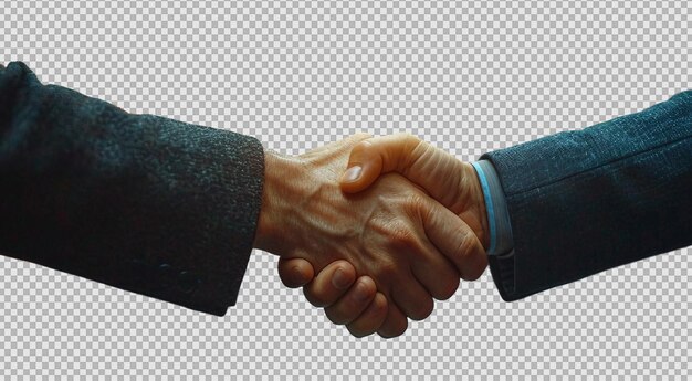 PSD handshake on transparent background