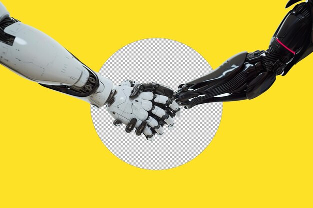 PSD the handshake of two robots arms