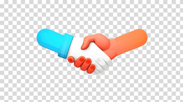 PSD handshake vector png on transparent background