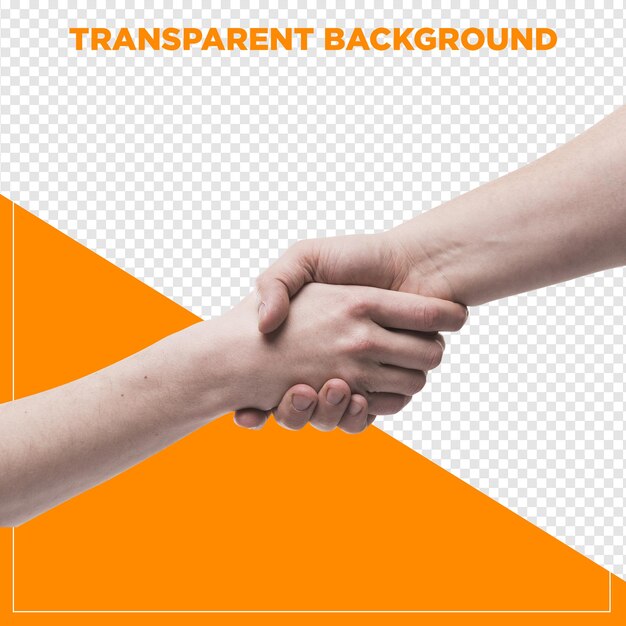 Handshake with transparent background