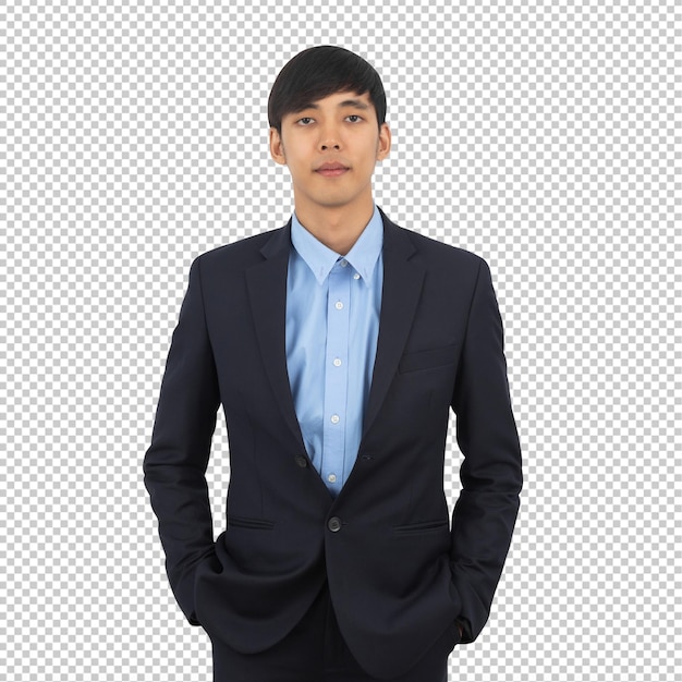 Handsome asian business man cutout psd file