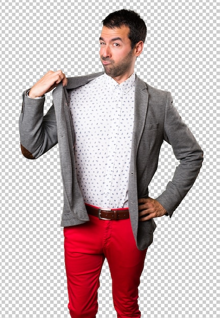 handsome man proud of himself