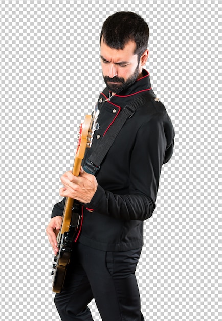 PSD handsome man with guitar