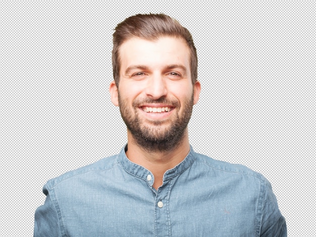 handsome young man laughing