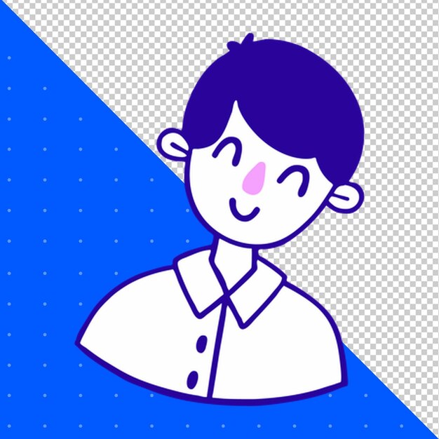 Håndtegnede illustrationer flad vektor af menneske til profil avatarer og projekter PNG Transparent BG