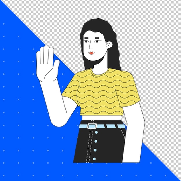Håndtegnede illustrationer flad vektor af menneske til profil avatarer og projekter PNG Transparent BG