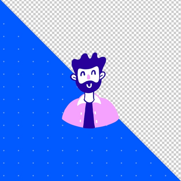 Håndtegnede illustrationer flad vektor af menneske til profil avatarer og projekter PNG Transparent BG